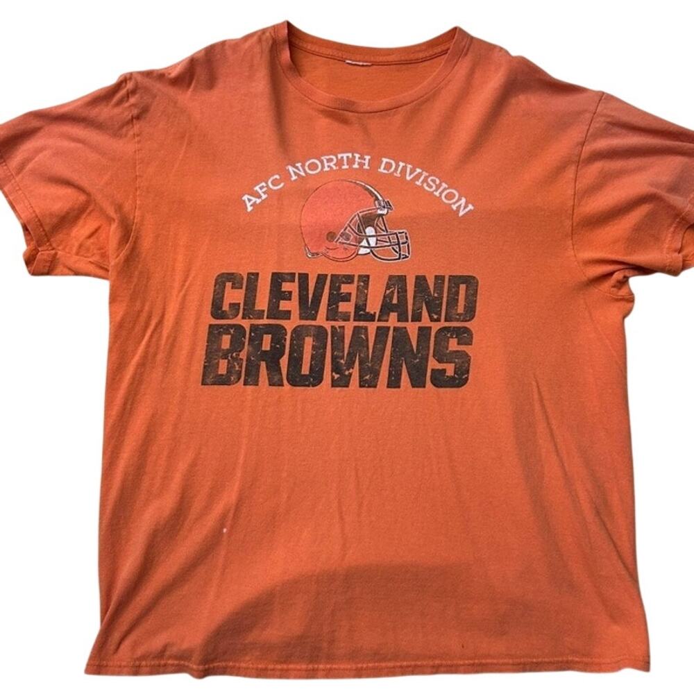 Cleveland Browns NFL Football AFC North Division SI.com Orange shirt Size Large